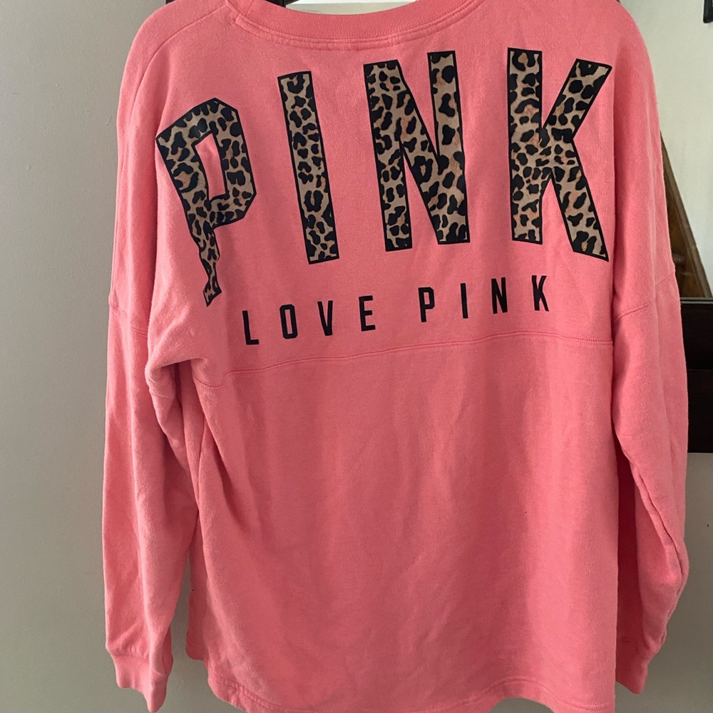 Victoria secret pink cheetah crew
